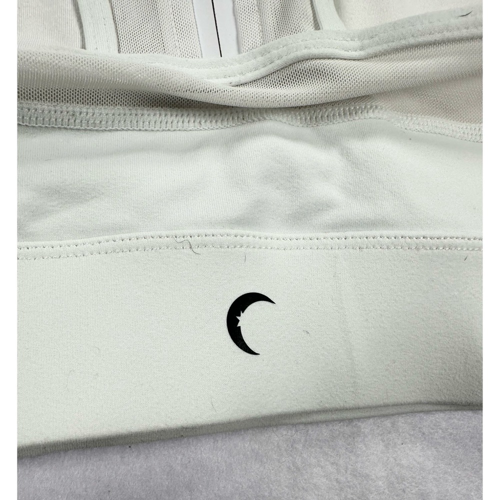 Zyia Active White Mesh High Neck Racerback Sports Bra with Back Zipper - Picture 5 of 11